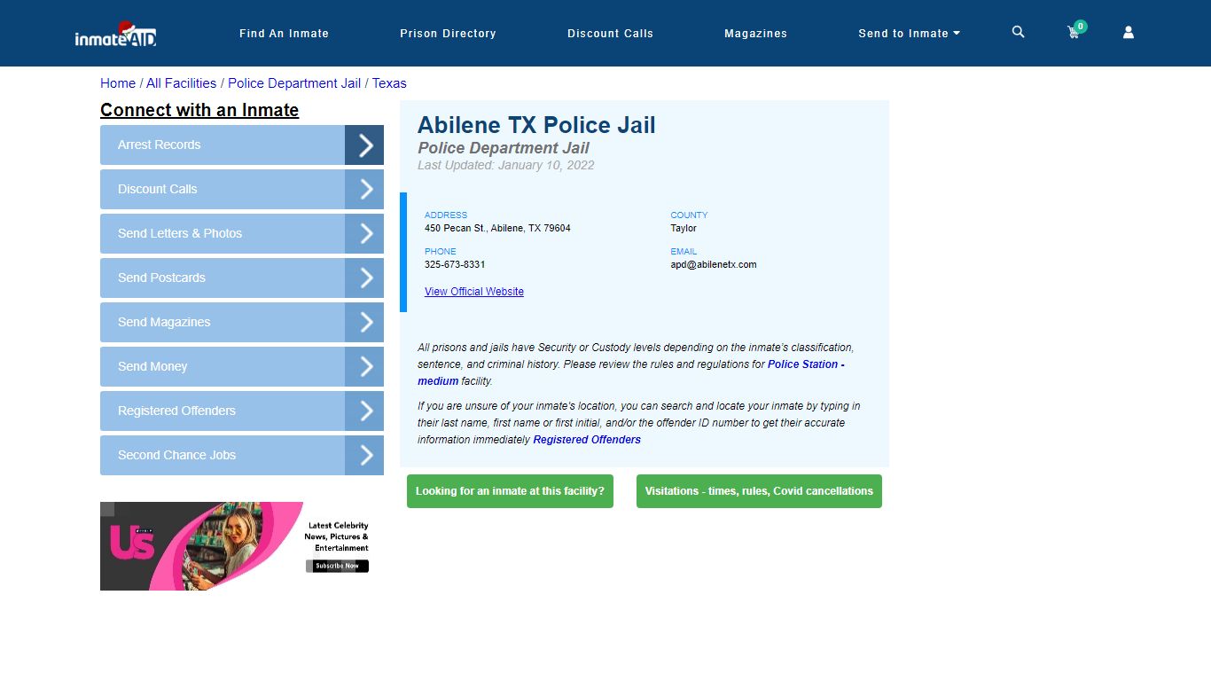 Abilene TX Police Jail & Inmate Search - Abilene, TX